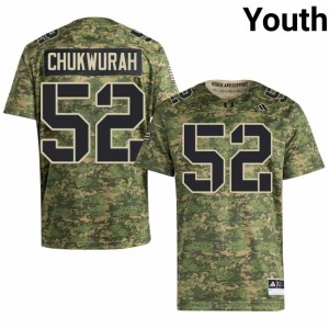 Miami Isaac Chukwurah #52 Camo Jersey | Premium Swen NCAA Football Youth Apparel 64625716