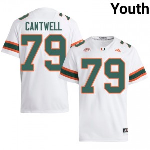 Miami Jackson Cantwell #79 White Jersey | Premium Stitched NCAA Football Youth Apparel 75587044