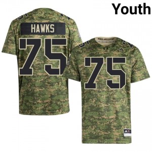 UM Canes Jacob Hawks #75 Camo Jersey | Genuine Stitch NCAA Football Youth Apparel 36723293