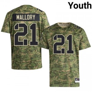 Camo Javian Mallory #21 Canes Jersey | Youth High School Football Fresh Swen 21383057