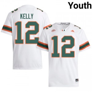Miami Jim Kelly #12 White Jersey | Essential Stitched NCAA Football Youth Apparel 40325976