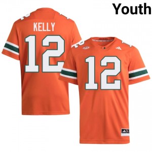 Jim Kelly #12 Miami Hurricanes Jersey | Iconic Orange College Football Youth Embroidery 26058822
