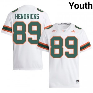 Elite Thread Ted Hendricks #89 Miami Canes White Jersey | Youth University Football Stitched Fan Gear 28308705