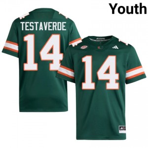 Vinny Testaverde #14 Miami Hurricanes Jersey | Gameday Green College Football Youth Stitch 19277181