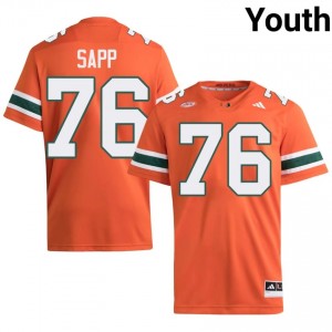 Warren Sapp #76 Miami Hurricanes Jersey | Iconic Orange College Football Youth Embroidery 79716425